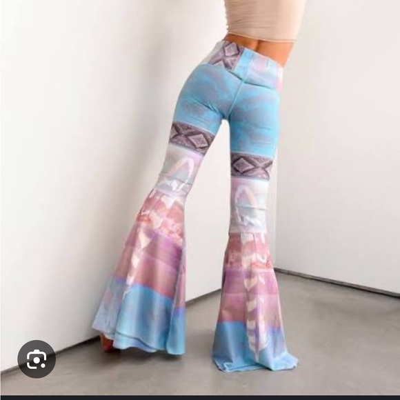 teeki Pants - Teeki Tarot Magic Bell Bottom Flare Yoga pants